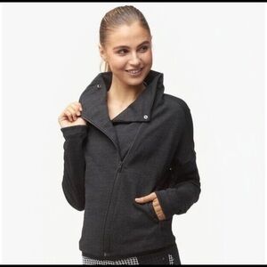 Adidas Heart Racer Track Jacket Womens Medium Black Wrap Athleisure Workout